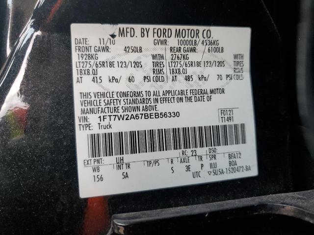 Photo 10 from auction – 2011 FORD F250 SUPER with VIN 1FT7W2A67BEB56330