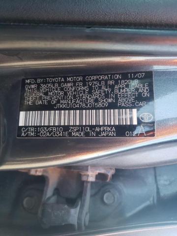 Photo 10 from auction – 2008 TOYOTA SCION XD with VIN JTKKU10478J015809