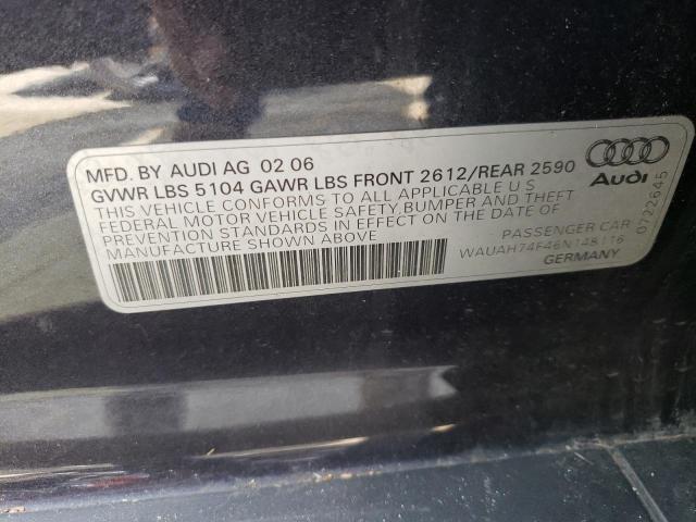 Photo 10 from auction – 2006 AUDI A6 3.2 with VIN WAUAH74F46N148116