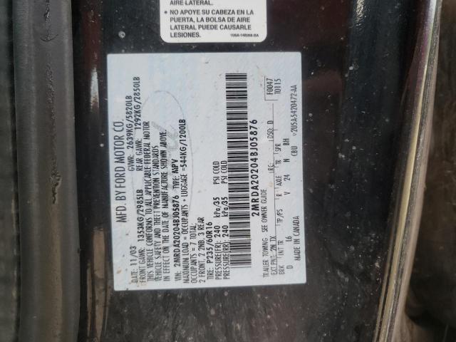 Photo 10 from auction – 2004 MERCURY MONTEREY with VIN 2MRDA20204BJ05876