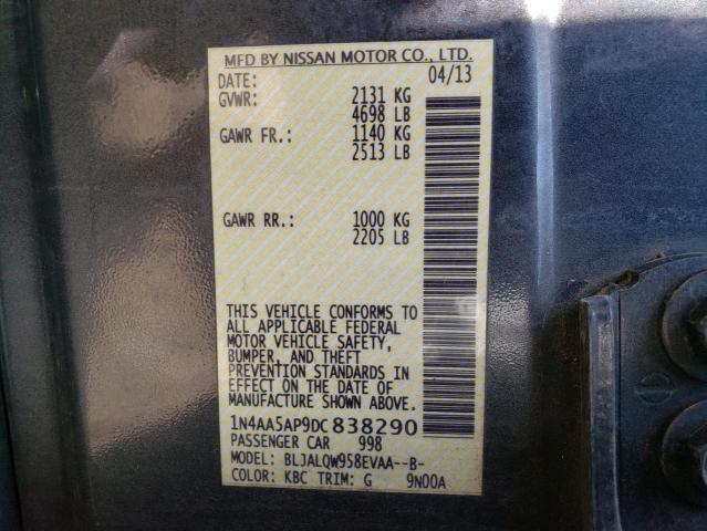Photo 10 from auction – 2013 NISSAN MAXIMA S with VIN 1N4AA5AP9DC838290