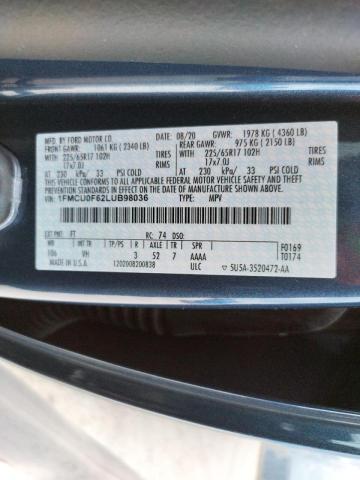 Photo 10 from auction – 2020 FORD ESCAPE S with VIN 1FMCU0F62LUB98036
