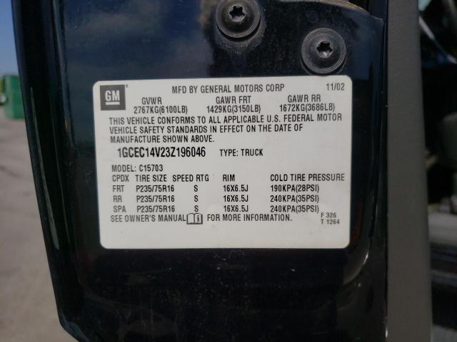 Photo 10 from auction – 2003 CHEVROLET SILVERADO with VIN 1GCEC14V23Z196046