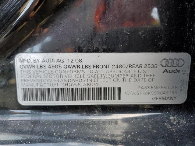 Photo 10 from auction – 2009 AUDI A4 PREMIUM with VIN WAUSF78K99N049166