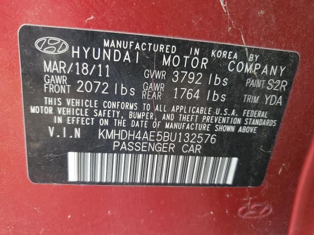 Photo 10 from auction – 2011 HYUNDAI ELANTRA GL with VIN KMHDH4AE5BU132576