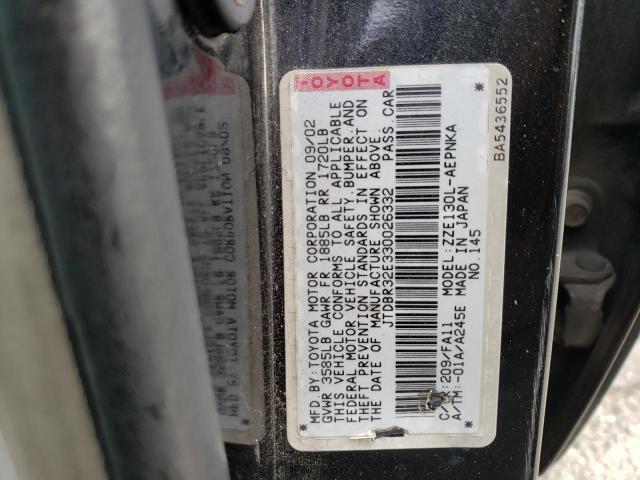 Photo 10 from auction – 2003 TOYOTA COROLLA CE with VIN JTDBR32E330026332