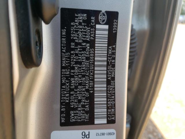 Photo 10 from auction – 2016 TOYOTA CAMRY LE with VIN 4T1BF1FK2GU166895