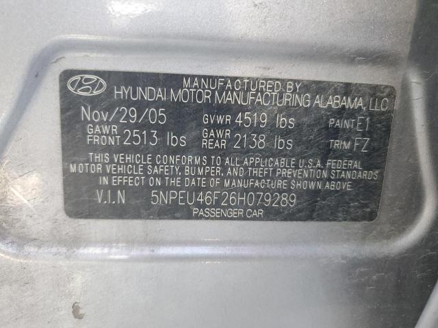 Photo 10 from auction – 2006 HYUNDAI SONATA GLS with VIN 5NPEU46F26H079289