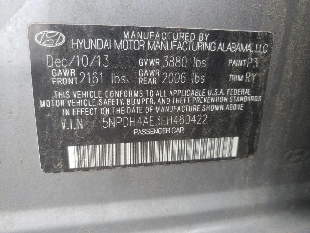 Photo 10 from auction – 2014 HYUNDAI ELANTRA SE with VIN 5NPDH4AE3EH460422