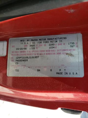 Photo 10 from auction – 1990 FORD PROBE LX with VIN 1ZVPT21U5L5191857