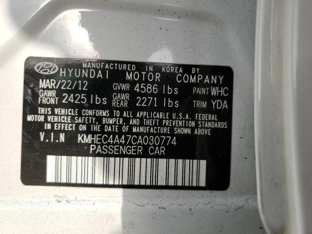 Photo 10 from auction – 2012 HYUNDAI SONATA HYB with VIN KMHEC4A47CA030774