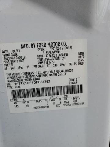 Photo 10 from auction – 2013 FORD F150 SUPER with VIN 1FTFX1CF1DFC34792