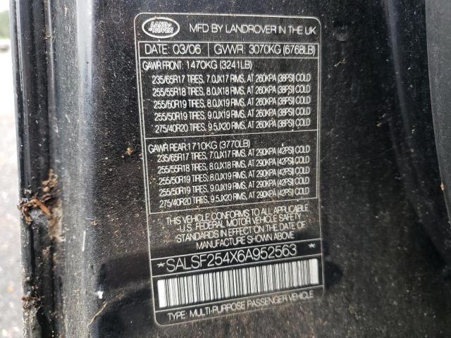 Photo 10 from auction – 2006 LAND ROVER RANGE ROVE with VIN SALSF254X6A952563