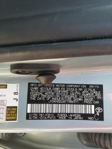 Photo 10 from auction – 2015 TOYOTA PRIUS with VIN JTDKN3DU6F1986971