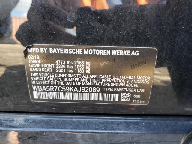 Photo 10 from auction – 2019 BMW 330XI with VIN WBA5R7C59KAJ82089