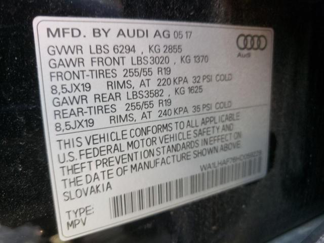 Photo 10 from auction – 2017 AUDI Q7 PREMIUM with VIN WA1LHAF76HD059228