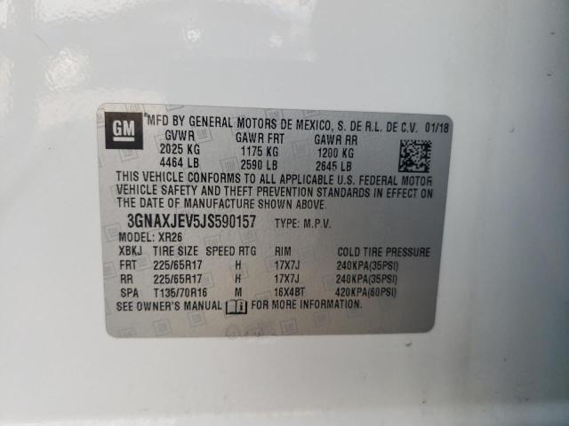 Photo 10 from auction – 2018 CHEVROLET EQUINOX LT with VIN 3GNAXJEV5JS590157
