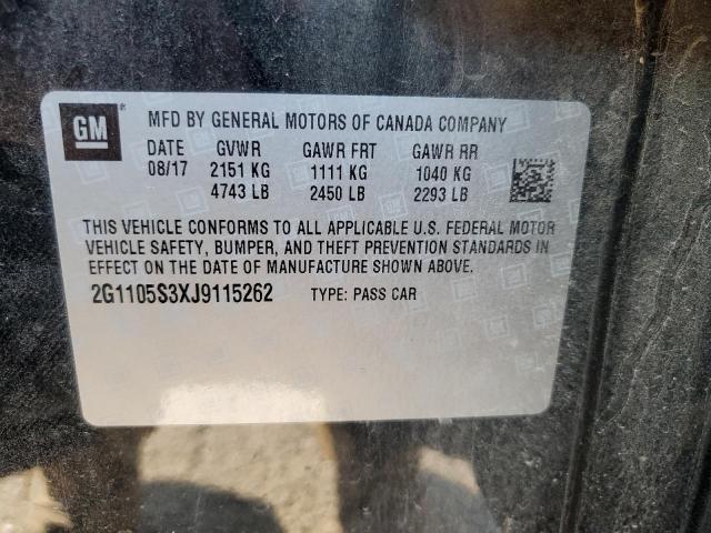 Photo 10 from auction – 2018 CHEVROLET IMPALA LT with VIN 2G1105S3XJ9115262