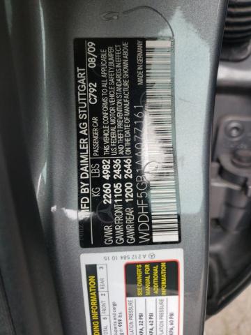 Photo 10 from auction – 2010 MERCEDES-BENZ E 350 with VIN WDDHF5GB1AA077161