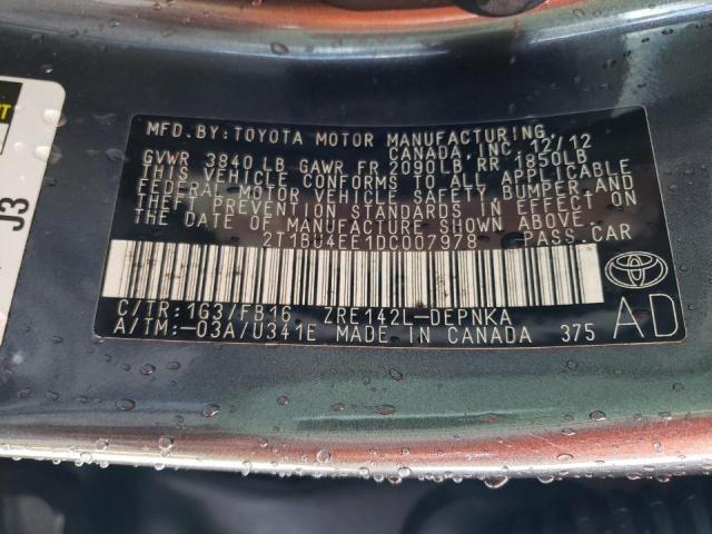 Photo 10 from auction – 2013 TOYOTA COROLLA BA with VIN 2T1BU4EE1DC007978