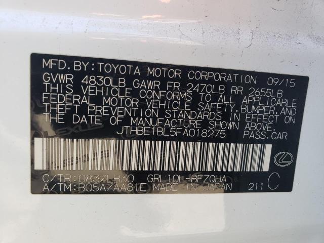 Photo 10 from auction – 2015 LEXUS GS 350 with VIN JTHBE1BL5FA018275