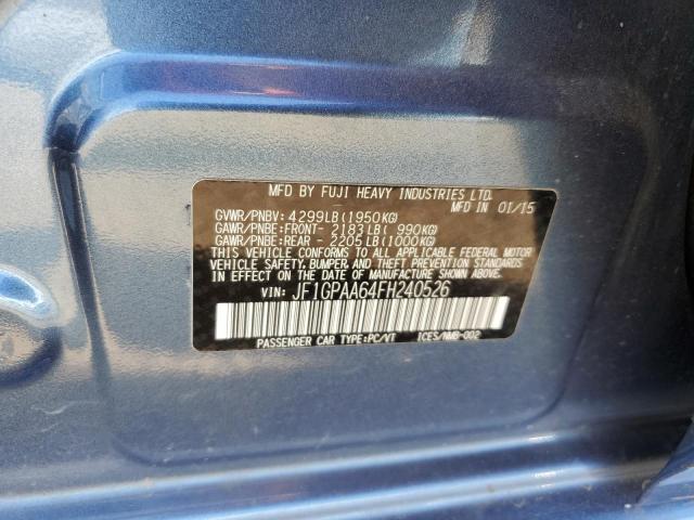 Photo 10 from auction – 2015 SUBARU IMPREZA with VIN JF1GPAA64FH240526