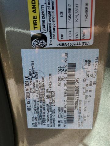 Photo 10 from auction – 2006 MERCURY MONTEREY L with VIN 2MRDA22256BJ01595