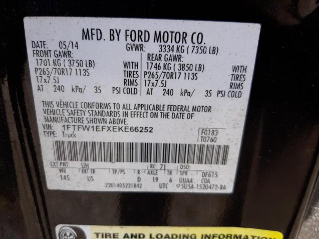 Photo 10 from auction – 2014 FORD F150 SUPER with VIN 1FTFW1EFXEKE66252
