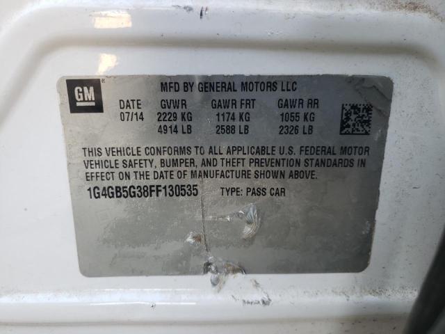 Photo 10 from auction – 2015 BUICK LACROSSE with VIN 1G4GB5G38FF130535