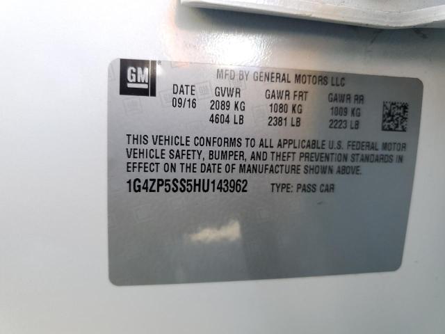 Photo 10 from auction – 2017 BUICK LACROSSE E with VIN 1G4ZP5SS5HU143962