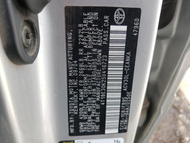 Photo 10 from auction – 2005 TOYOTA CAMRY LE with VIN 4T1BE30K25U416723
