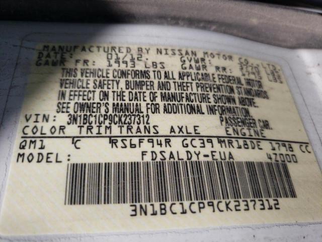Zdjęcie 10 z aukcji – 2012 NISSAN VERSA S z VIN 3N1BC1CP9CK237312