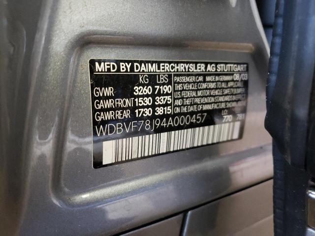 Photo 10 from auction – 2004 MAYBACH MAYBACH 57 with VIN WDBVF78J94A000457