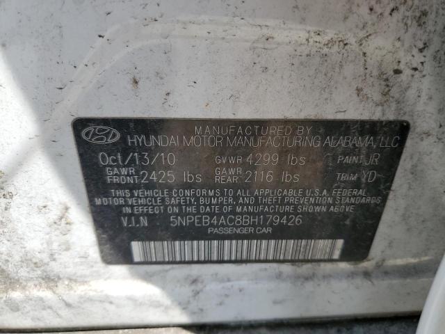 Photo 10 from auction – 2011 HYUNDAI SONATA GLS with VIN 5NPEB4AC8BH179426