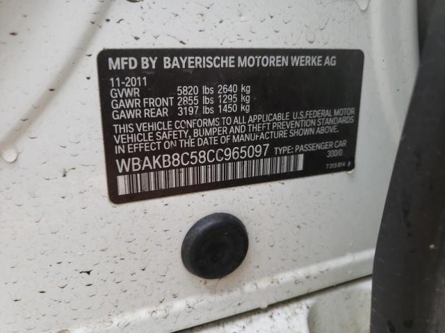 Photo 10 from auction – 2012 BMW 750 LI with VIN WBAKB8C58CC965097