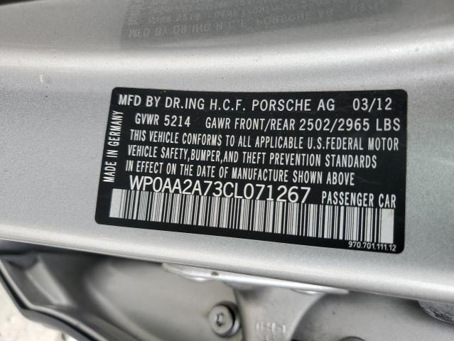 Photo 10 from auction – 2012 PORSCHE PANAMERA 2 with VIN WP0AA2A73CL071267