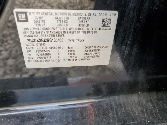 Photo 10 from auction – 2016 CHEVROLET SILVERADO with VIN 3GCUKSEJ2GG135480