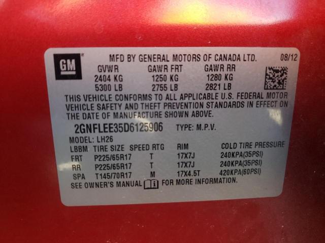 Photo 10 from auction – 2013 CHEVROLET EQUINOX LT with VIN 2GNFLEE35D6125906