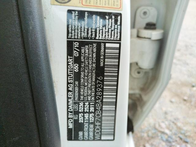 صورة رقم 10 من المزاد - 2011 MERCEDES-BENZ E 550 مع VIN WDDHF7CB4BA289376