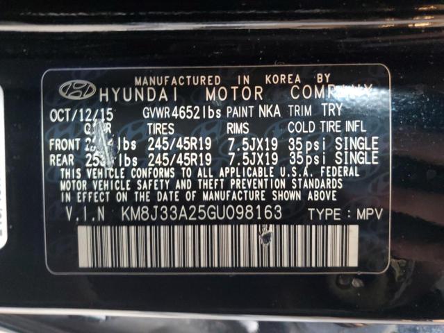 Photo 10 from auction – 2016 HYUNDAI TUCSON LIM with VIN KM8J33A25GU098163
