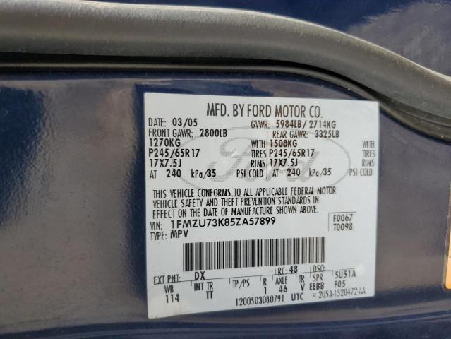 Photo 10 from auction – 2005 FORD EXPLORER X with VIN 1FMZU73K85ZA57899