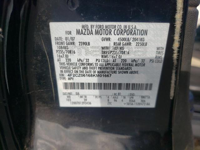 Photo 10 from auction – 2008 MAZDA TRIBUTE S with VIN 4F2CZ06168KM01667