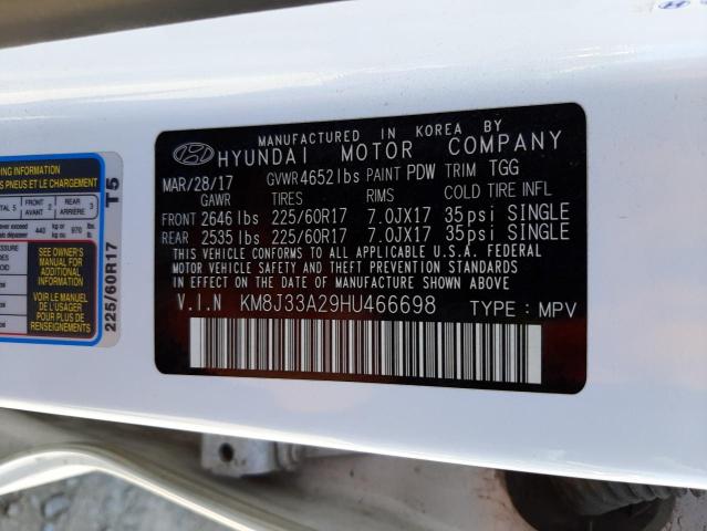 Photo 10 from auction – 2017 HYUNDAI TUCSON LIM with VIN KM8J33A29HU466698