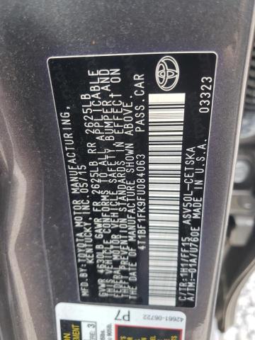 Photo 10 from auction – 2015 TOYOTA CAMRY LE with VIN 4T1BF1FK9FU084063