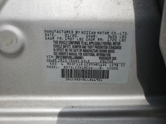 Photo 10 from auction – 2020 NISSAN VERSA S with VIN 3N1CN8DV8LL866901