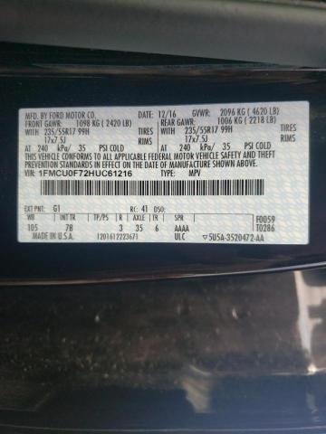 Photo 10 from auction – 2017 FORD ESCAPE S with VIN 1FMCU0F72HUC61216