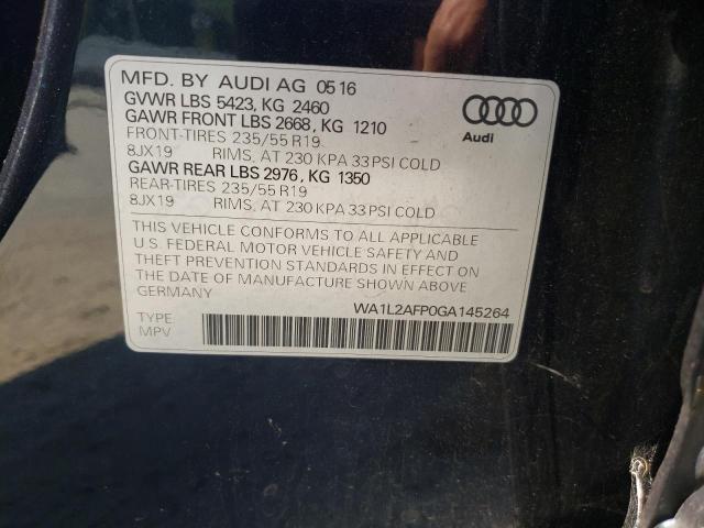 Photo 10 from auction – 2016 AUDI Q5 PREMIUM with VIN WA1L2AFP0GA145264