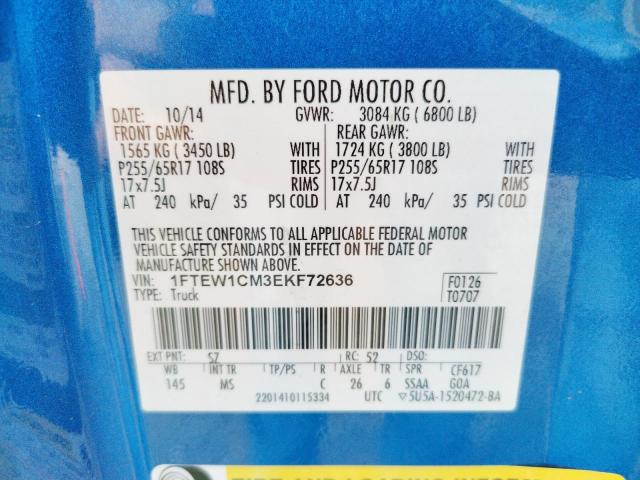 Photo 10 from auction – 2014 FORD F150 SUPER with VIN 1FTEW1CM3EKF72636