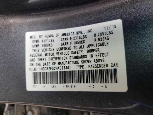 Photo 10 from auction – 2017 HONDA ACCORD SPO with VIN 1HGCR2F52HA095461