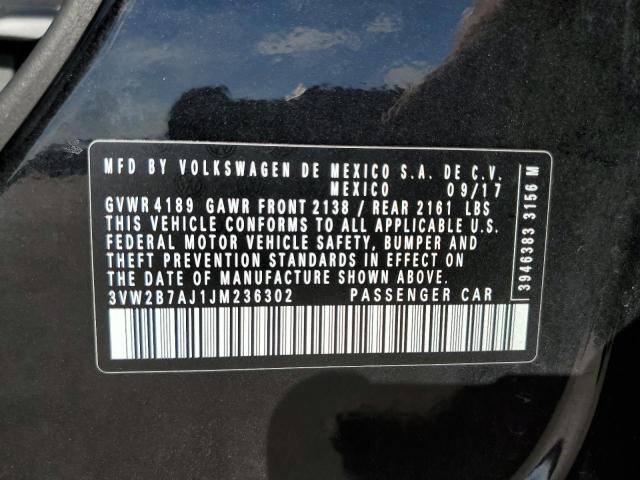 Photo 10 from auction – 2018 VOLKSWAGEN JETTA S with VIN 3VW2B7AJ1JM236302